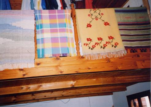 Crete. Weaving. Loom. Examples of woven articles.